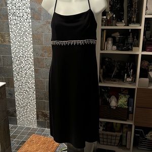 Vintage ONYX Nite by Wendy Chaitin Black with sequined under bust line.